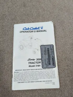 770-10290 CUB CADET Garden Tractor Operators Manual Owners