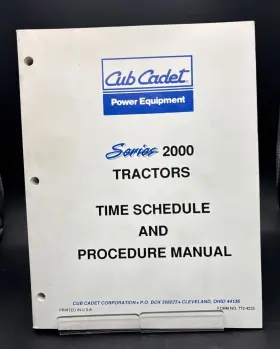 772-4233 CUB CADET Tractor Schedule Procedure Manual