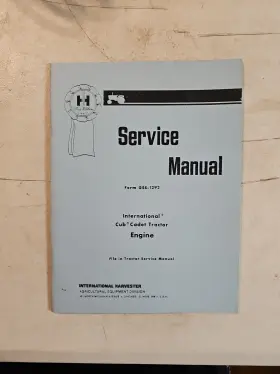 GSS-1292 CUB CADET Tractor Engine Service Workshop Manual #2
