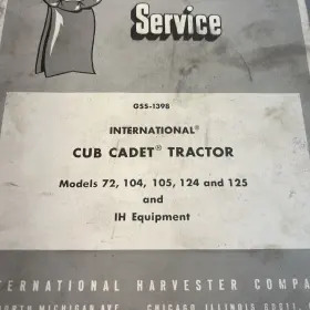 GSS-1398 CUB CADET Tractor Service Manual #2