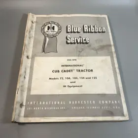 GSS-1398 CUB CADET Tractor Service Manual