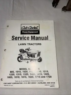 NO.772-3870 CUB CADET Service Manual