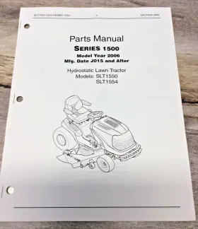 SLT1500 CUB CADET Manual