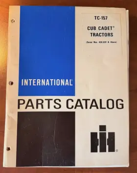 TC-157 CUB CADET Tractors International Catalog