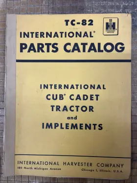 TC-82 CUB CADET International Harvester Catalog Tractor
