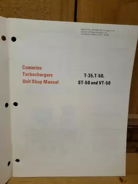 3379091-00 CUMMINS Turbochargers Service Repair Unit Manual #3