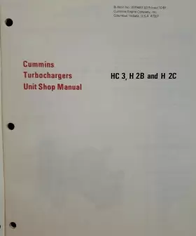 3379461-02 CUMMINS Hc Turbocharger Service Repair Manual #3