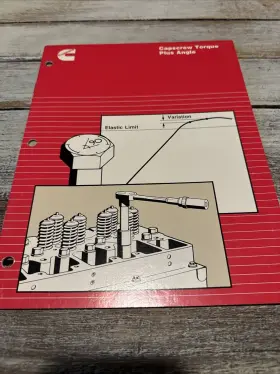 3387560-00 CUMMINS Capscrew Torque Angle Service Manual Book