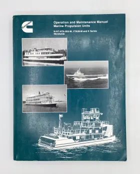 3666077-01 CUMMINS Marine Engine Operation Manual Nt