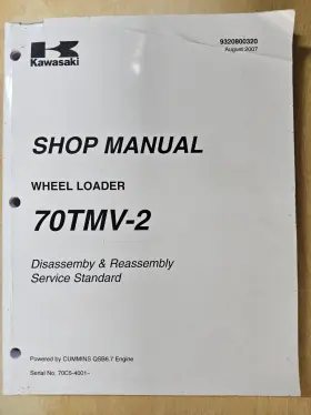 70C5-4001-UP CUMMINS Kawasaki Wheel Loader Manual