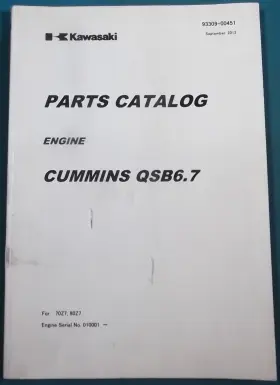 80ZV-2 CUMMINS Kawasaki Engine Manual Book Catalog