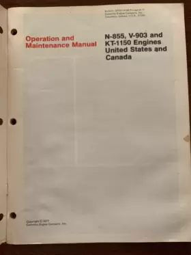 KT-1150 CUMMINS Operation Manual Diesel Engine #2