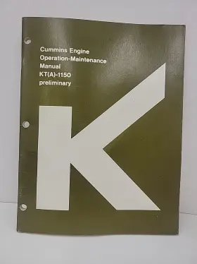 KTA1150 CUMMINS Engine Operator Manual Preliminary