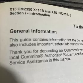 X15CM2350X114B CUMMINS Owners Manual Efficiency Perfomance #3