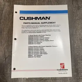 840145 CUSHMAN Manual Supplement Wheel Power Steering