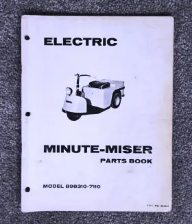 898310-7110 CUSHMAN Electric Miser Book