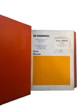 130W-III DAEWOO Solar Excavator Book Manual Up #3