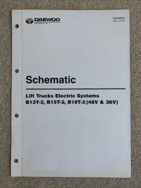 B13T-2 DAEWOO Schematic Fork Lift Electric