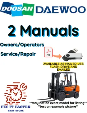 B30S-3 DAEWOO Doosan Forklift Service Repair Operator Manual