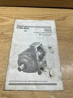 379135 DANA Chelsea Transmission Owners Manual Book