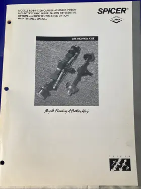 PR1350 DANA Spicer Carrier Differential Lock Option Manual