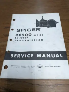 R8500 DANA Spicer Transmission Service Manual