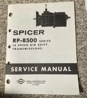 RP-8500 DANA Spicer Air Transmission Service Repair Manual