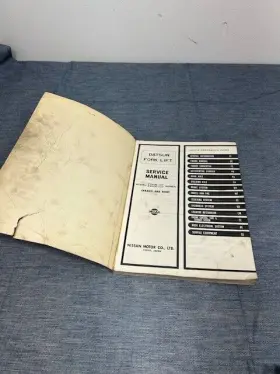 FG106-107 DATSUN Forklift Service Manual Chassis Body #3