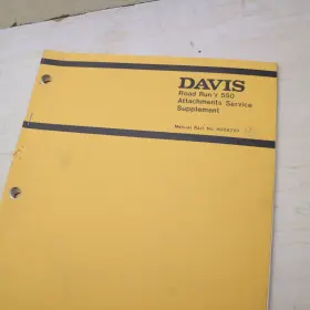 H006577 DAVIS Road Runftr Trencher Attachments Service Manual