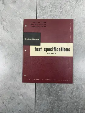 DR-324S DELCO REMY Specifications General Catalog Manual