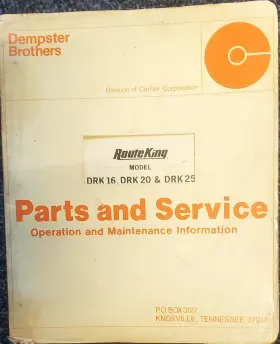 DRK-173 DEMPSTER Route King Service Manual