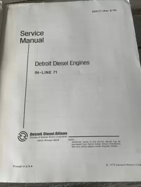 6SE177 DETROIT Diesel Line Engine Service Repair Manual Book #2