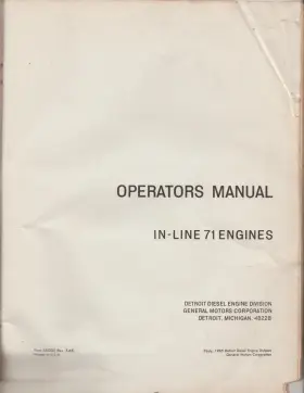 6SE225 DETROIT Diesel Line Engine Operators Manual General #3