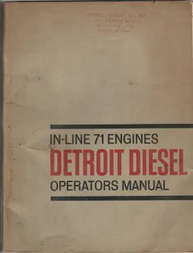 6SE225 DETROIT Diesel Line Engine Operators Manual General