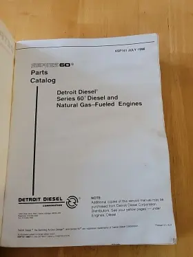 6SP161 DETROIT Diesel Engines Catalog Book #3