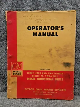 6SE-15 DETROIT DIESEL Engine Operators Manual