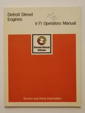 6SE323 DETROIT DIESEL Operators Manual Engine Book
