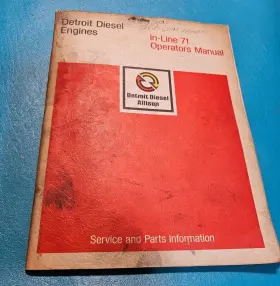 6SE329 DETROIT DIESEL Line Engine Operators Manual Book