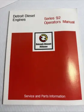 6SE381 DETROIT DIESEL Operators Manual Book