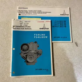 297-3068 DEUTZ Engine Instruction Manual Operation Catalog