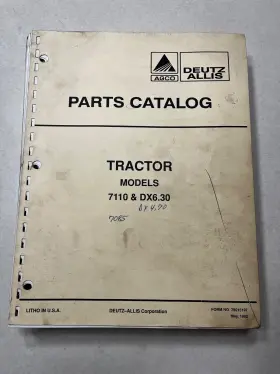 79015197 DEUTZ Allis Tractor Catalog