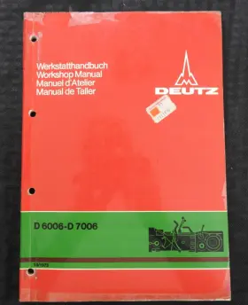 D7006 DEUTZ Tractor Drivetrain Service Repair Manual