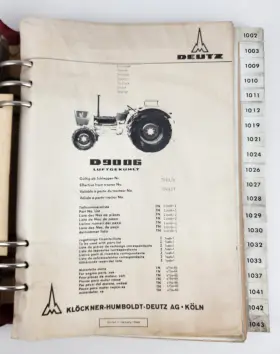 D9006 DEUTZ Tractor Manual Binder #3
