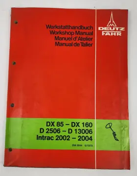 DX85-DX160 DEUTZ Fahr Steering Workshop Manual