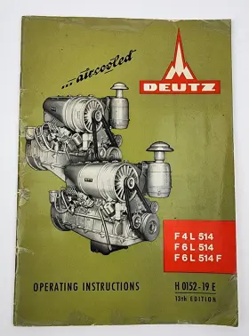 F6L514F DEUTZ Engine Operating Manual