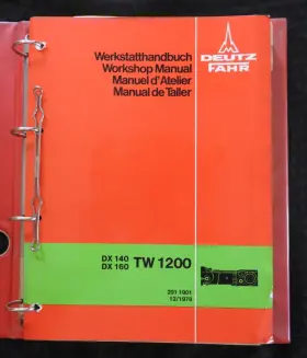 TW1200 DEUTZ-FAHR Dx Tractor Transmission Drivetrain Service
