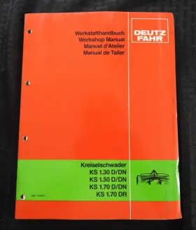 KS1.70 DEUTZ Fahr Tractor Ks Dn Hay Rake Service Repair