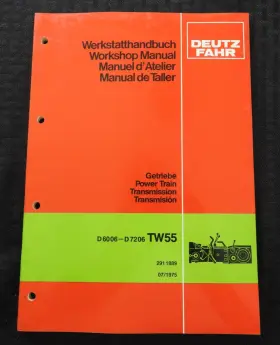 TW55 DEUTZ Fahr Tractor Transmission Service Repair Manual