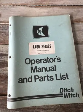 050-648 DITCH WITCH Digging Attachments Operators Manual Book