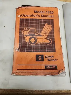 054-484 DITCH WITCH Repair Manual Operators